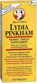 Lydia Pinkham Herbal Tablet Supplement 150 Tablets (Pack of 6)