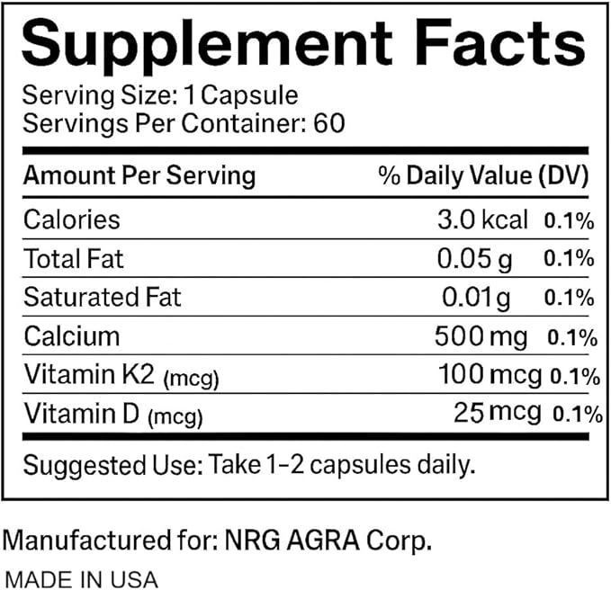 Calcium 500 mg with Vitamin D3 | 60 Softgels | Absorbable Calcium Supplement | Non-GMO Gluten Free Calcium Supplement