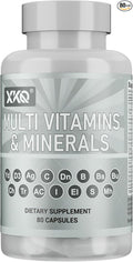XKQ Multivitamins &amp Minerals 80 Capsules – Daily Vitamin C D3 B Vitamins &amp Zinc for Energy Immune &amp Metabolic Support – Complete Adult Multivitamin Supplement