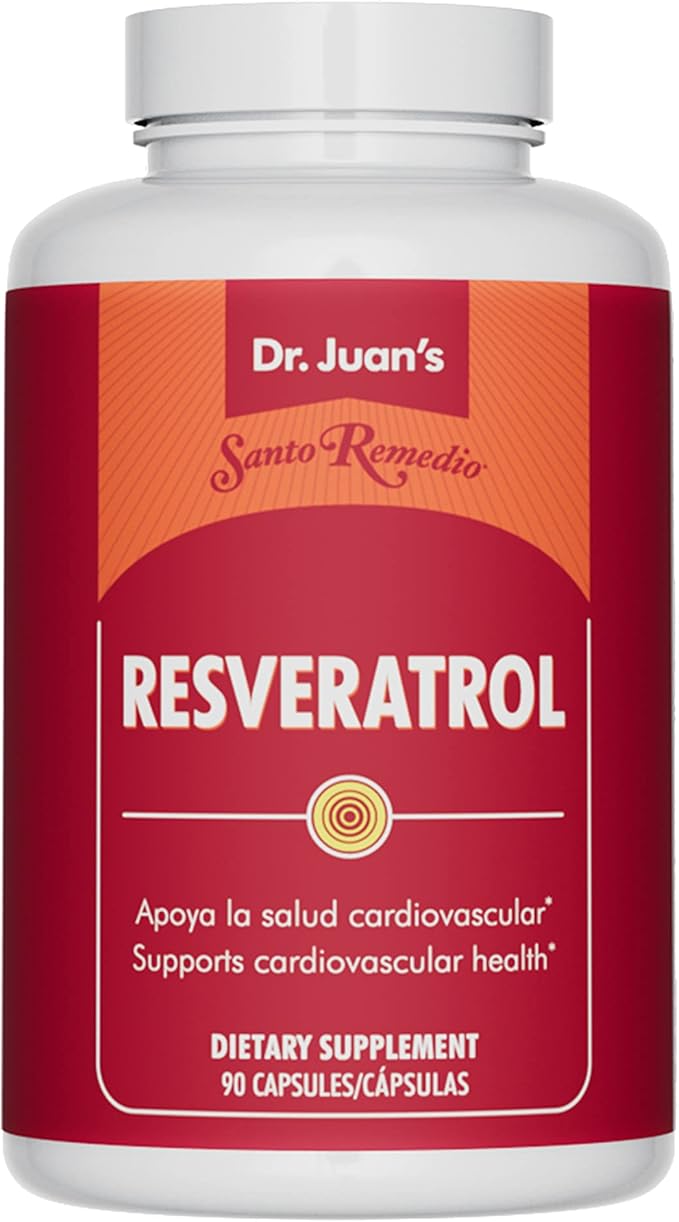 Santo Remedio Trans-Resveratrol 200 mg Supplement Cardiovascular &amp Antioxidant Support* Plant-Based &amp Vegan Gluten Free No Artificial Colors 90 Vegetarian Capsules Wellness Gift for Adul