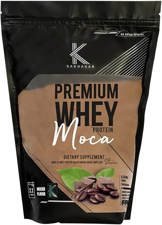 KARDAGAR Premium Whey Protein | Mocha | Whey Protein Isolate | 33 Servings | 2.2 LBS