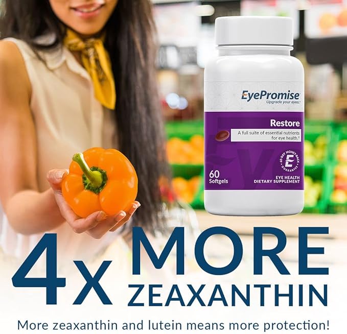 EyePromise Restore Eye Health Supplement - 180 Softgels 90-Day Supply - Omega 3 Supplement with Zeaxanthin Lutein Fish Oil EPA DHA &amp Vitamins for Eye Health