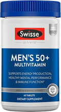 Swisse Daily Multivitamin for Men 50 and Over | 39 Vitamins Antioxidants and Minerals + Adaptogens | Energy &amp Immune Support | Mens 50+ Multivitamins Supplement | 60 Tablets