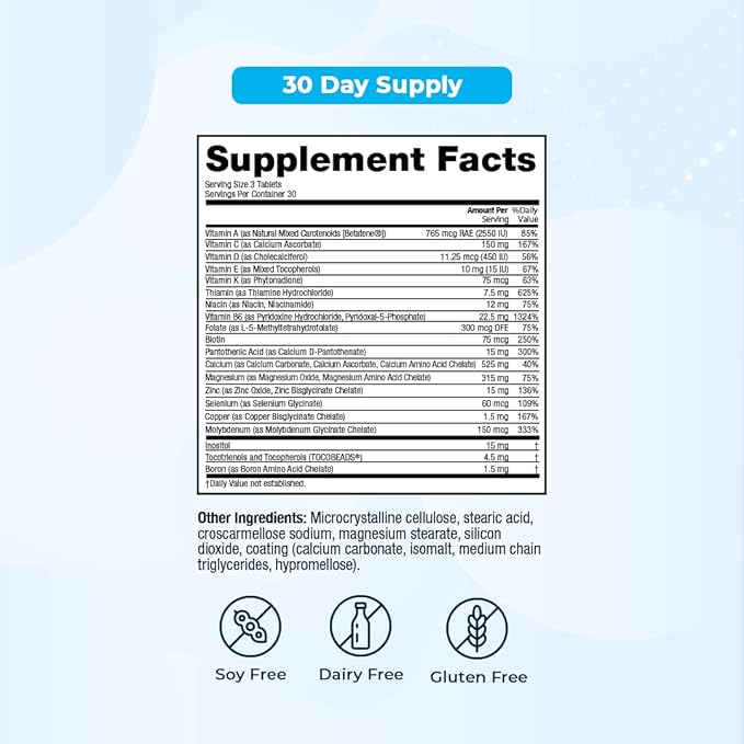VitaMedica | Bone Support | Supplement for Bones and Joints | Calcium | Magnesium | Vitamin D &amp Vitamin K | Boron | Chelated Minerals | Bone Support | Natural Sleep | Made in USA | 90 Ct | 30 Serv