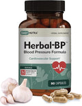 Herbal-BP Natural Blood Pressure Supplement - Supports Circulatory Health | Featuring Grape Seed Extract Garlic Hawthorn Olive Leaf &amp Ashwagandha for Long-Term Support (3-Pack)