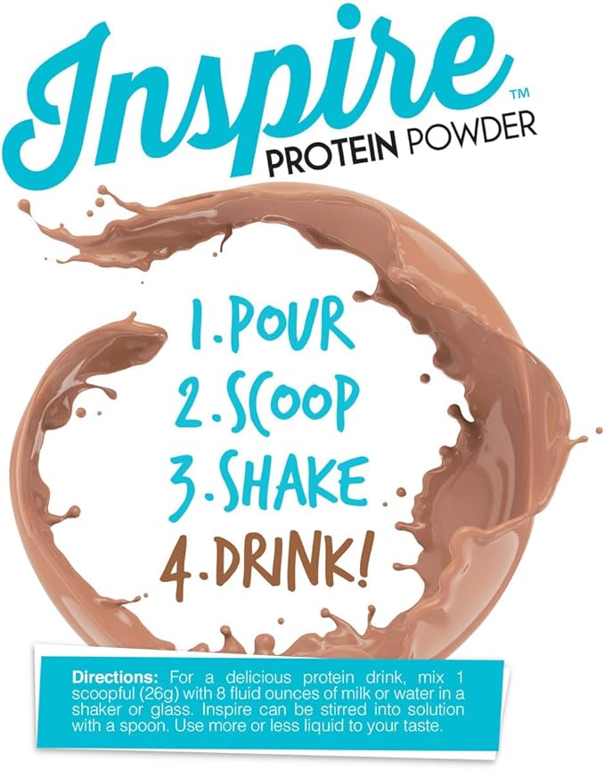 Bariatric Eating Inspire Cafe Amore Mocha Sugar-Free 21g Whey Protein Isolate Powder (20 Servings)