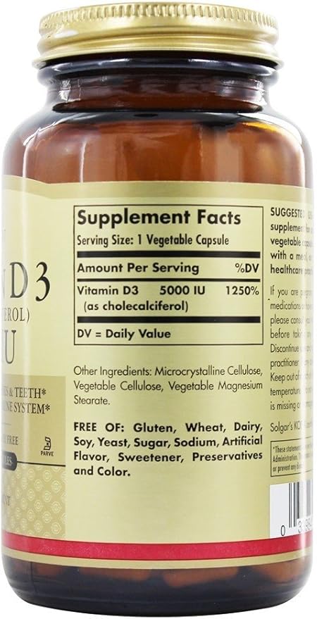 Jarrow Formulas MK7 Promotes Bone Health 90 mcg 120 Softgels &amp Solgar Vitamin D3 (Cholecalciferol) 125 mcg (5000 IU) 240 Vegetable Capsules - Helps Maintain