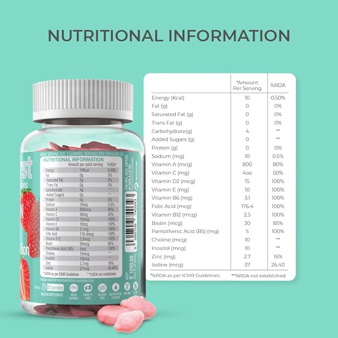 Ourtown Hair Skin &amp Nail | UKs Most Trusted Brand| Biotin Hair Gummies | for Healthy Skin Hair &amp Nails | Vegan and Sugar-Free M | Delicious Strawberry Flavored Gummies |Pack of 60