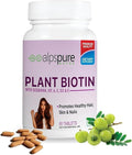 Biotin Supplements for Hair Growth Strong Hairs Glowing Skin &amp Healthy Nails | Reduce Hair Loss with Natural Biotin Source Sesbania Extract | 60 Veg. Tablets