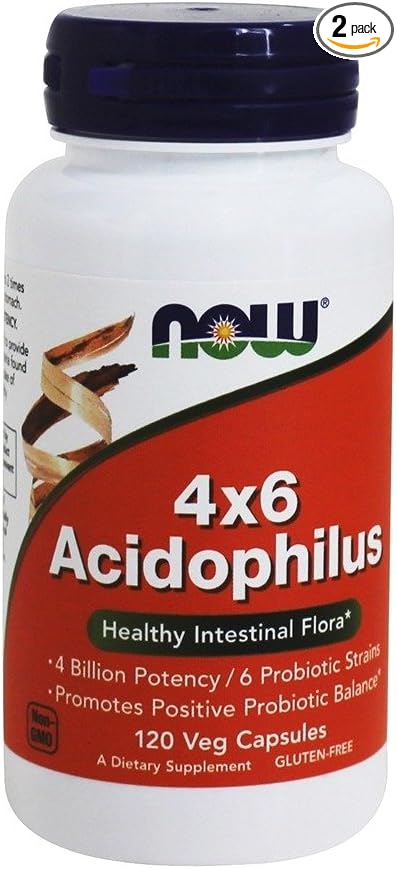 Now Foods Acidophilus 120 caps (Pack of 2)