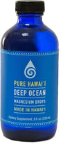 Pure Hawaii Deep Ocean Magnesium Drops Refill Bottle 8oz. – Made in Hawaii – with Other Trace Minerals – Support Brain Immune and Heart Health
