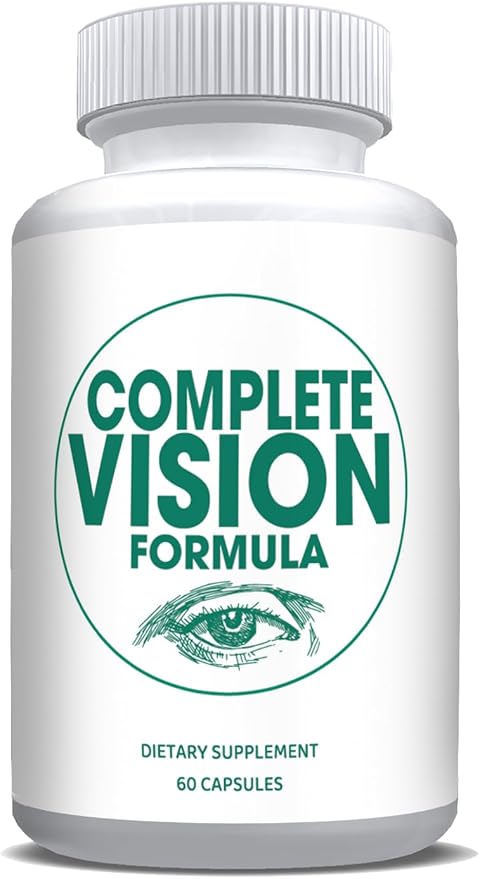 Pure Eye Health Vitamin &amp Mineral Supplements for Adults | #1 Complete Research Vision Formula w/Bilberry Lutein Zeaxanthin Lycopene Resveratrol | Supports Eye Strain Dry Eyes 60 Capsules