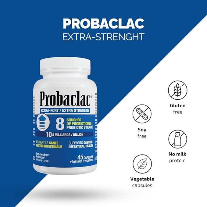 Extra Strength FormulaMultistrain probiotic and lactic Ferment ComplexFormula Based on Natural strains thereby ensuring Complete intestinal Tract Coverage (45)