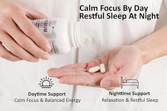 High Absorption Magnesium Complex Supplement 444mg 120Cap | 7 Forms Citrate Glycinate Malate Aspartate Taurate Gluconate Oxide + B6 B12 D3 Zinc Selenium Manganese | Stress Sleep Calm Muscle Heart