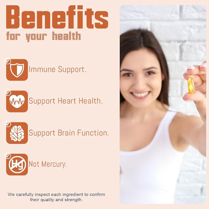 Health Dose Omega 3 Fish Oil – Lemon-Flavored Softgels with EPA &amp DHA for Brain Heart and Wellness Support – Easy-to-Digest No Fish Burps – 120 Softgels Pack of 5