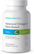 Cooper Complete Advanced Omega-3 Plant-Based Vegan Softgels 675mg Omega-3 225 mg EPA &amp 450mg DHA 30 Servings