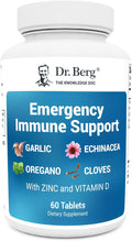Dr. Berg Emergency Immune Support w/Echinacea - Potent Blend of Herbal Extracts (Warning: Strong Herbal Smells) - Immune Support Supplement Includes 2000 IUs of Vitamin D &amp 10mg of Zinc - 60 Tabl