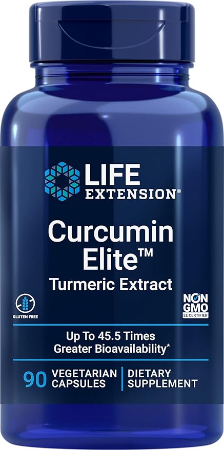 Life Extension Curcumin Elite Turmeric Extract 90 Veg Capsules