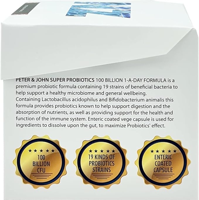 Peter John Super Probiotics 100 Billion 1-A-Day Formula 60 Capsules (1)