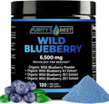 Purity’s Best Wild Blueberry Extract 6500 mg Strength 120 Vegan Capsules Rich in Flavonoids &amp Anthocyanins Antioxidant Support for Brain &amp Heart Health 4-Month Supply Non-GMO