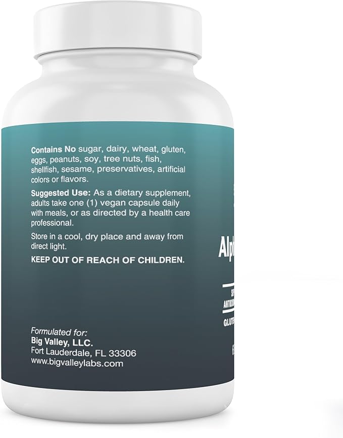 Alpha-Lipoic Acid 600 mg – High-Potency Antioxidant Support – Supports Cellular Health &amp Energy Metabolism – Vegan Non-GMO Gluten-Free – 60 Capsules