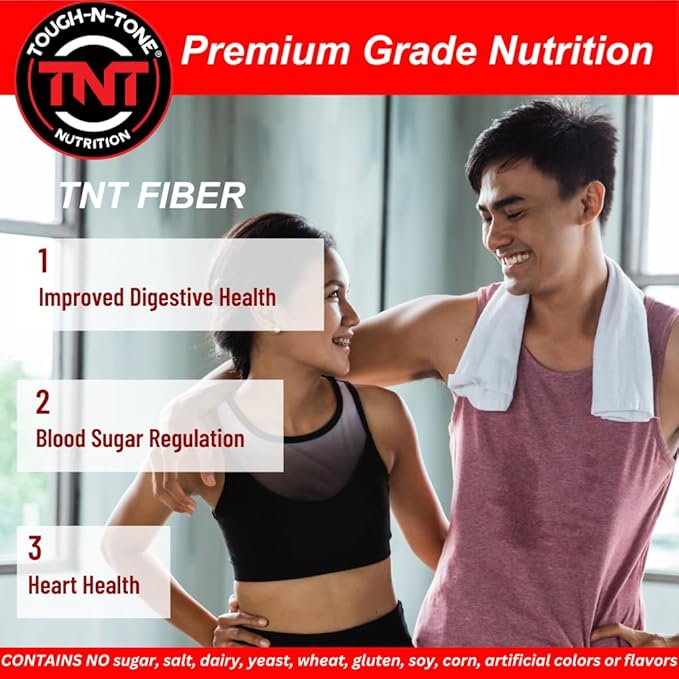 TOUGH-N-TONE ClearFiber Powder – Soluble Fiber with SunFiber® PHGG – Tasteless Odorless Non-Thickening – Supports Digestive &amp Heart Health – Prebiotic