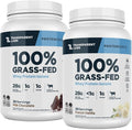 Transparent Labs Grass-Fed Whey Protein Isolate (30 Servings French Vanilla) &amp Grass-Fed Whey Protein Isolate (30 Servings Milk Chocolate)