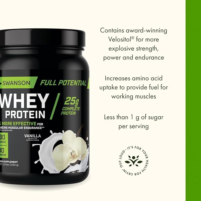 Swanson Full Potential Whey Protein - Vanilla
