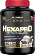 ALLMAX HEXAPRO Cookies &amp Cream - 5 lb - 25 Grams of Protein Per Serving - 8-Hour Sustained Release - Zero Sugar - 52 Servings