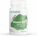 AMBROSIAL Vitamin D3 4000 IU | Healthy Bones and Teeth | Supports Immunity and Muscle Function | Gluten Free (Pack of 1-120 Softgels)