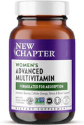 New Chapter Women's Multivitamin Advanced Formula for Stress Bone Immune Beauty &amp Energy Support Higher Levels of Whole-Food Fermented Essential Nutrients for Women + Iron + Vitamin D3 72 Cou