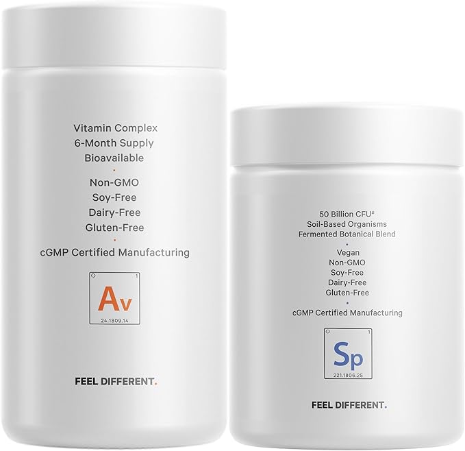 Codeage Daily ADK Vitamin &amp Probiotic Bundle – Vitamin A Retinyl Palmitate Vitamin D3 Cholecalciferol Vitamin K 50 Billion CFU SBO Probiotic Blend Non-GMO