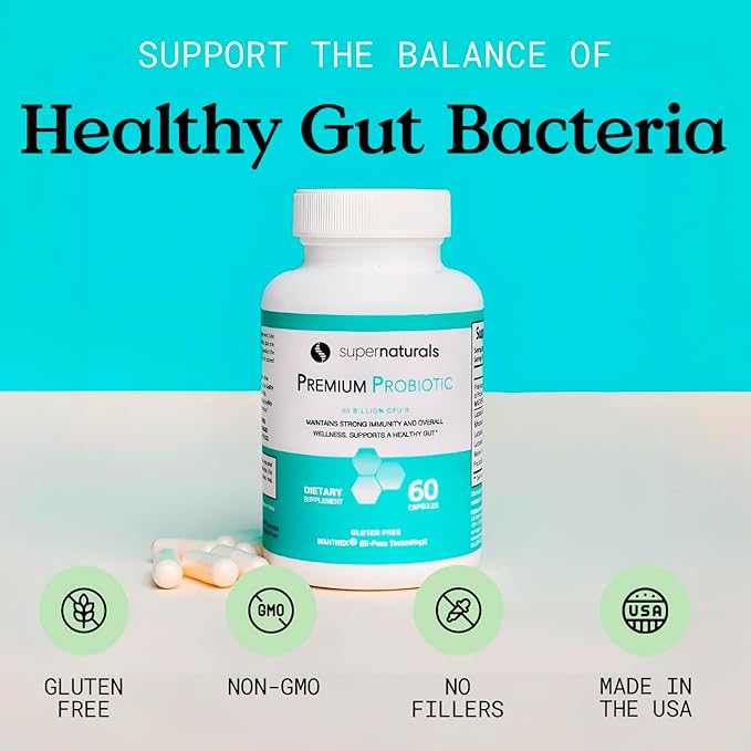 Premium Probiotics 40 Billion CFU Probiotics for Digestive Health Made with MAKTrek Bipass Technology Women &amp Mens Probiotics for Gut Health 60 Probiotic Capsules