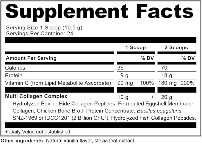 Ancient Nutrition Grass-fed Whey Protein Powder Vanilla Bean 20 Servings + Multi Collagen Peptides Protein Powder Vanilla 24 Servings