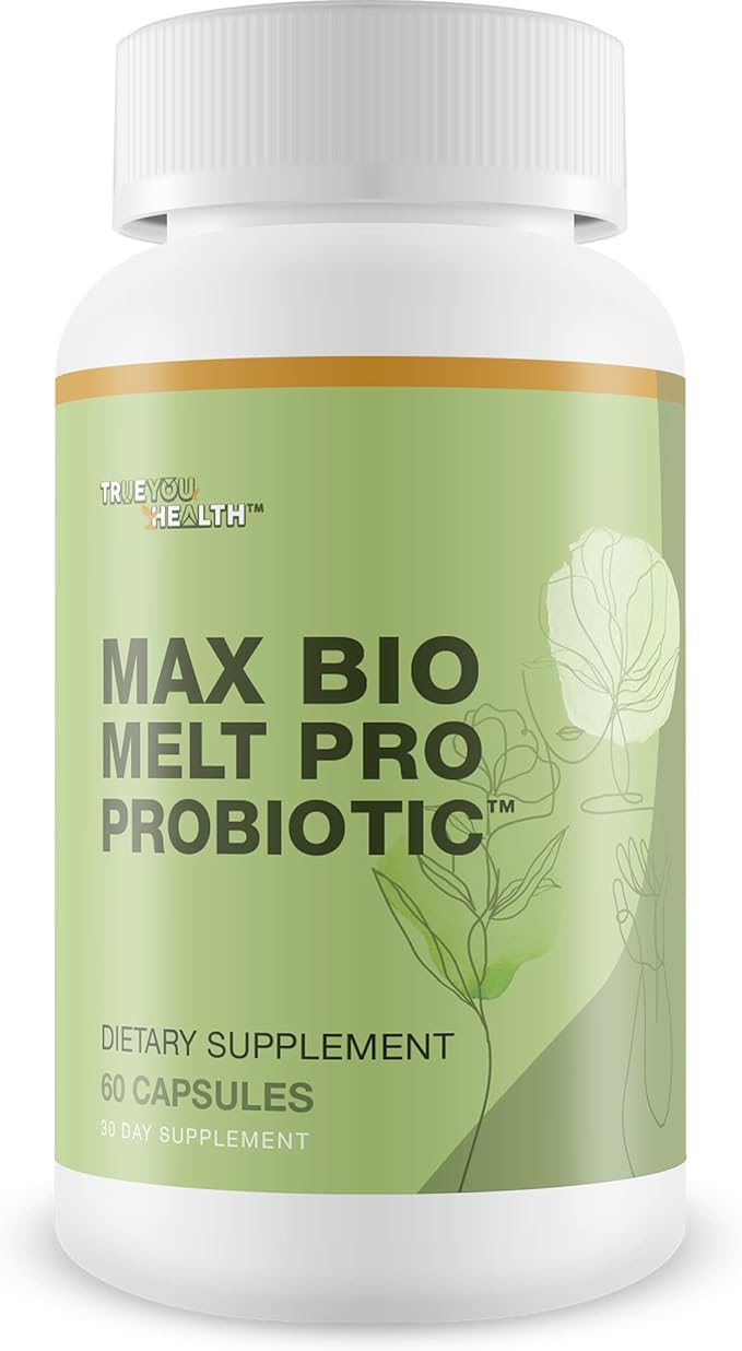 Max Bio Melt Pro Probiotic - Reduce Gut Bloat &amp Support Improved Gut Health with Premium Probiotics - Formulated to Help Cleanse Your Bowel &amp Gut to Reduce Size &amp Support Immune Health