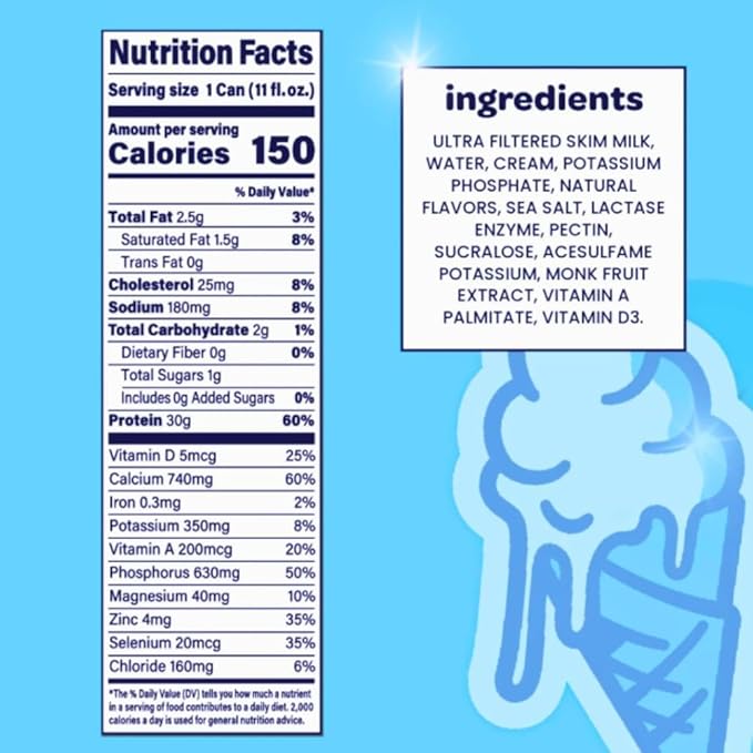Nurri Ultra-Filtered Protein Shakes (12 Pack Vanilla) – 30g Protein 150 Calories 1g Sugar – Lactose Free Ready to Drink Recovery – Bundled with Taste Valley Soft Sea Salt Caramels Gift Pouch