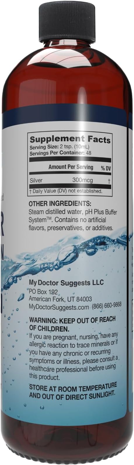 Alkaline Structured Silver Liquid Supplement 30ppm - Immune and Gut Health Support - Extra Strength Structured Colloidal Silver Mineral Supplements - Made in USA (16 oz)