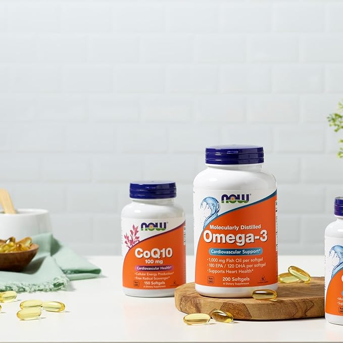 NOW Foods Supplements Ultra Omega-3 Molecularly Distilled and Enteric Coated 180 Softgels