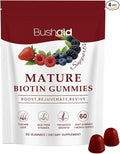 Lumin Hair Growth Gummies with Biotin Rosemary &amp Saw Palmetto - Supports Healthy Hair Growth Strength &amp Scalp Health Nourishes Skin &amp Nails Vegan Mixed Berry Flavor 60 Count
