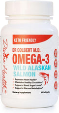 Dr. Colbert MD Wild Alaskan Salmon Omega-3 | 1000mg Salmon Oil | Omega-3 | DHA &amp EPA | 30 Day Supply | 30 Softgels