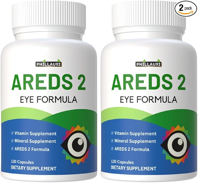 Areds 2 | Eye Care Supplement | Advanced Eye Vitamin Supplement | Eye Capsules for Men &amp Women 240 Capsules (Pack 2)