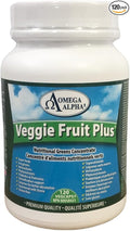 Omega Alpha-Veggie Fruit Plus(Fruit&ampVegetable Extract)-Natural Antioxidants Sources 120 Veg Capsules