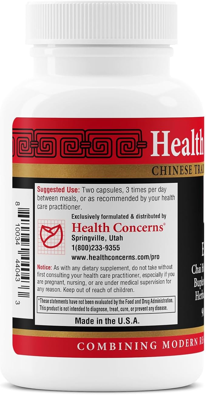 Health Concerns Ease Plus – Mood Balance Stress Support Liver &amp Digestive Harmony – Bupleurum &amp Calcium Herbal Supplement – Chinese Traditional Supplements – 90 Capsules