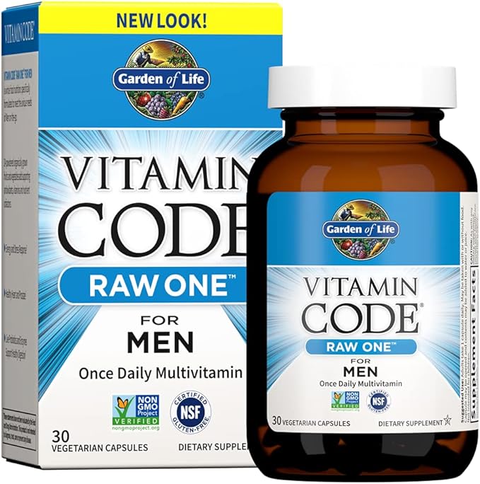 Garden of Life Vitamin Code Raw One Men's Multivitamin 30 Capsules and Organics Women's Once Daily Multi 30 Tablets