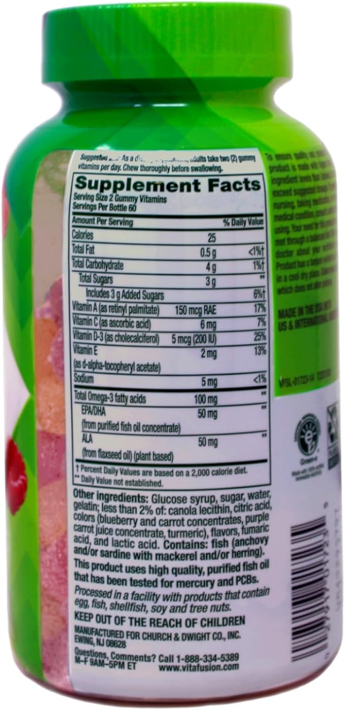 Vitafusion Omega-3 Gummies 240 Count