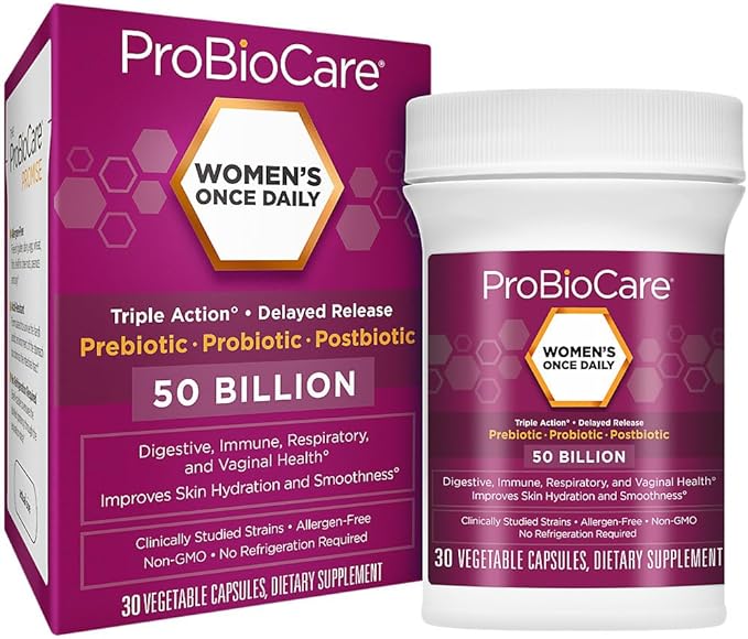 WomenaTMs Once Daily Probiotic a Digestive Health a 50 Billion CFU of Probiotics (30 Capsules)