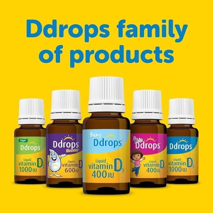 Ddrops Liquid Vitamin D Baby Drops 400 Iu Each 90 Drops (Pack of 8)