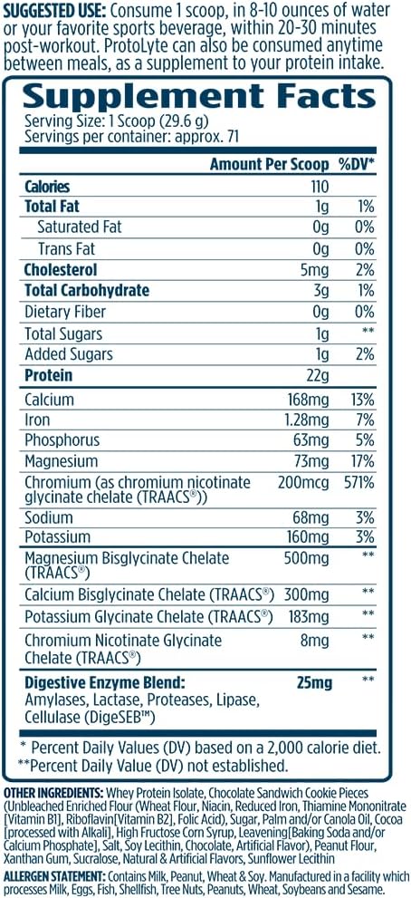 VMI Sports | ProtoLyte Whey Isolate Protein Powder | Low Calorie Whey for Weight Loss and Muscle Gain | Digestive Enzymes | Non-GMO (4.6 lb Peanut Butter Cookies and Cream)