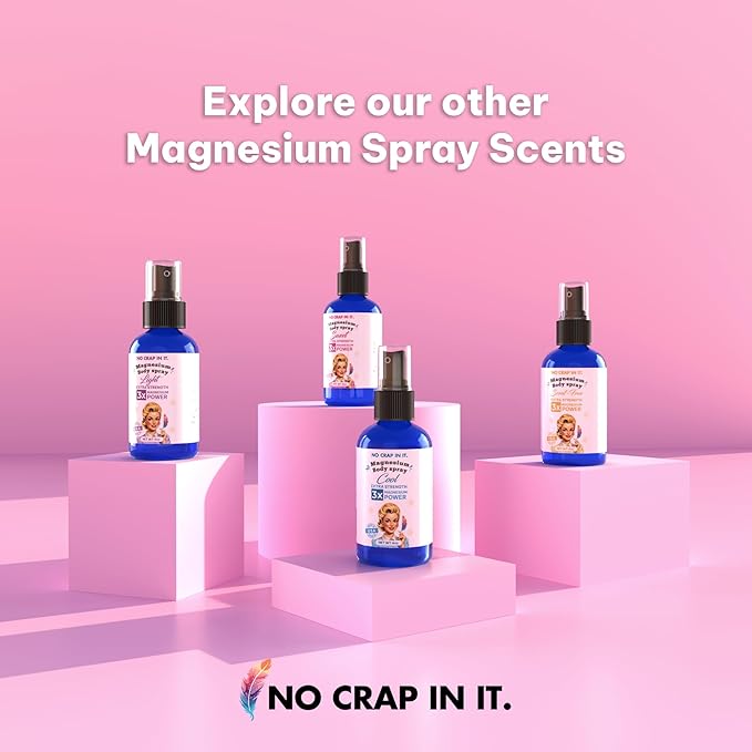 No Crap In It Magnesium Spray Triple Action!- Your Way to Wellness | Immediate Relief with Our Unique Magnesium Glycinate Citrate Chloride Blend Spray (Light)