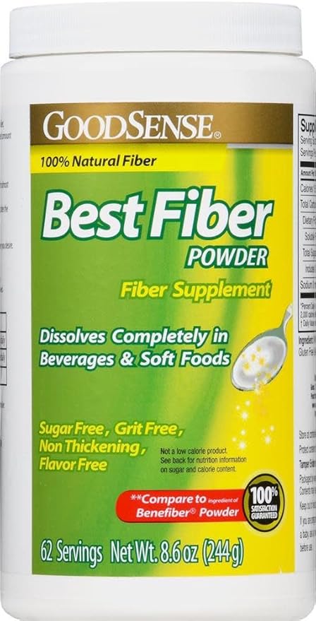 GoodSense Best Fiber (Flavor Free 62 Servings 8.6oz) + (Natural Psyllium Fiber Orange Flavor 72 Servings 15oz) Powder Sugar Free (1ea) (Variety Pack)